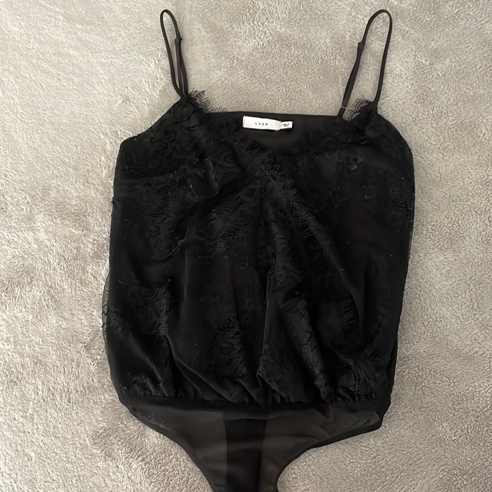 LUSH black lace bodysuit